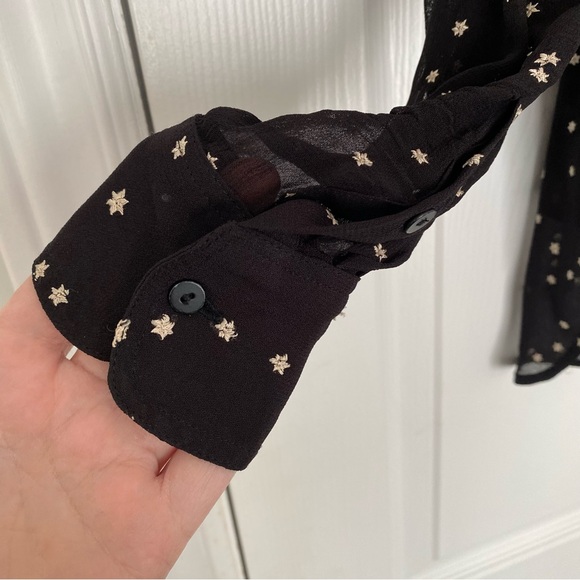 AllSaints Amari Star Embroidered Shirt Size Medium - Picture 9 of 15